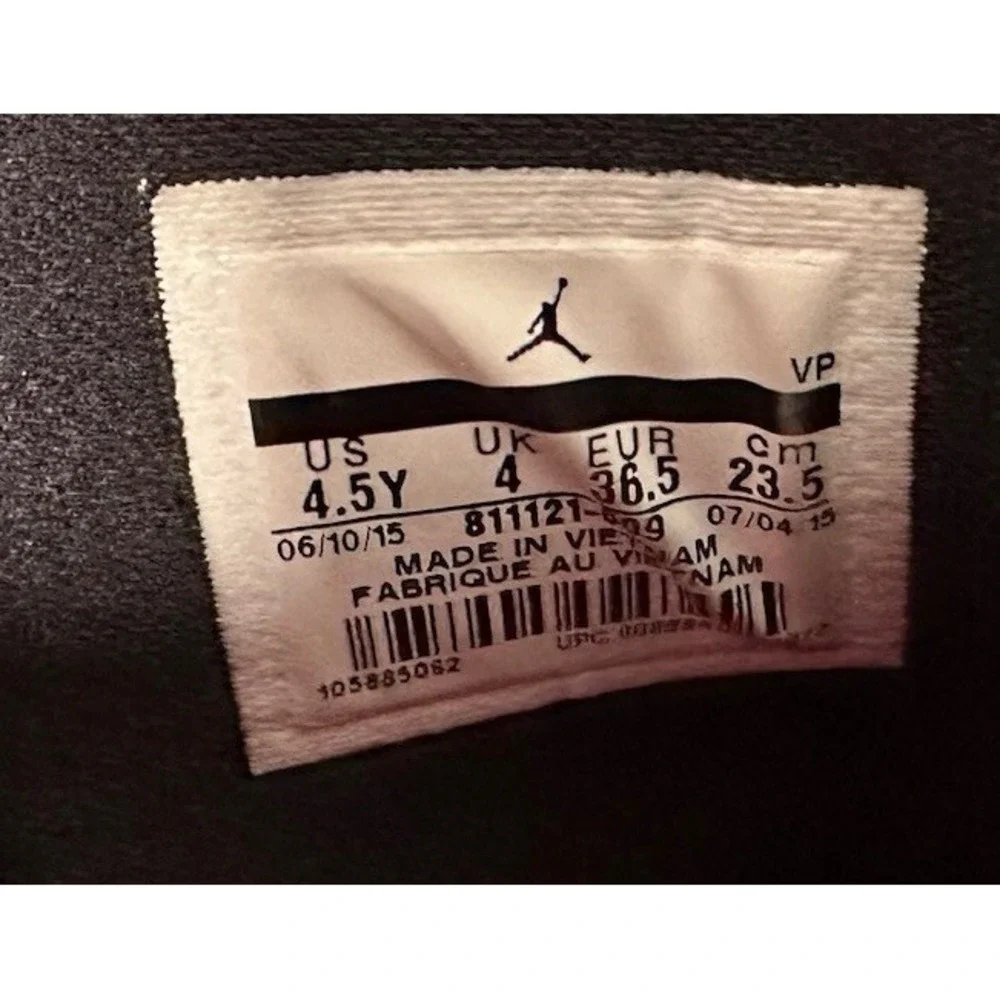 Nike Air Jordan Sneakers 4.5Y Black Pink Spike Forty GG‎ #811121-009 Shoe